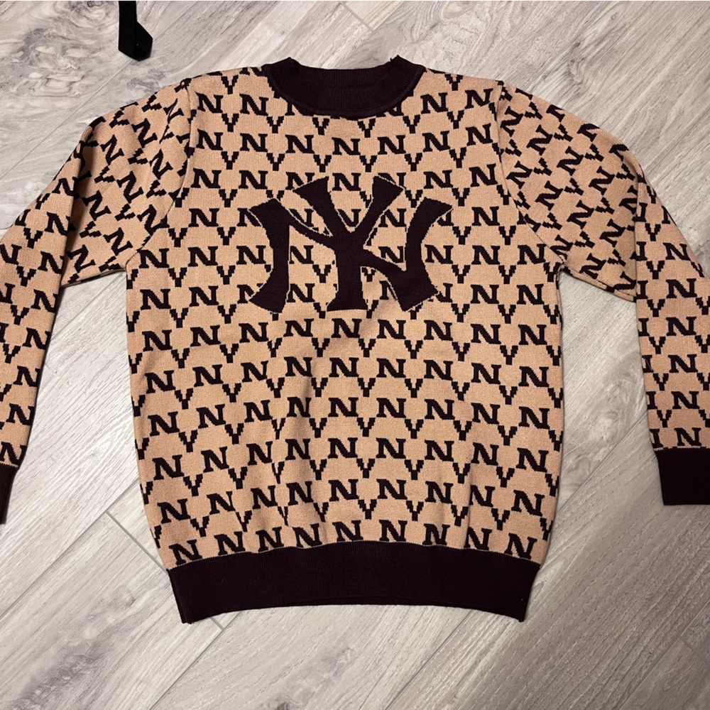 NY brown sweater